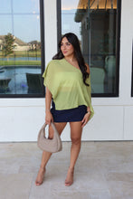 Load image into Gallery viewer, SHAY CHIFFON PONCHO TOP | KIWI