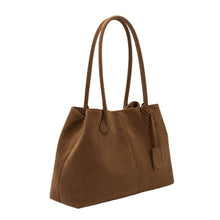 Load image into Gallery viewer, IRENE VEGAN SUEDE SHOULDER BAG | TAN