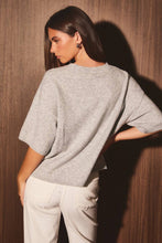 Load image into Gallery viewer, AUTUMN CREW NECK BOXY SWEATER TOP | H GREY