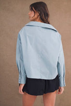 Load image into Gallery viewer, NOVA TWIST BUTTON DOWN TOP | MUTED BLUE