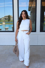 Load image into Gallery viewer, UMBER BACK TIE SLEEVELESS TOP | WHITE