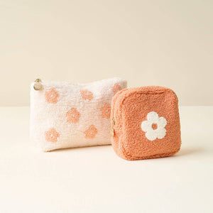 FLOWER TEDDY POUCH | PEACHY