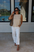 Load image into Gallery viewer, SAMMI SLEEVELESS SWEATER TOP | NATURAL