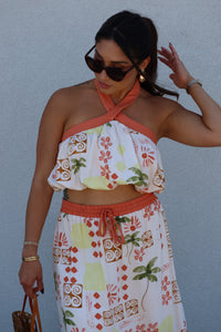 SLOAN SUN PRINTED MAXI SKIRT SET