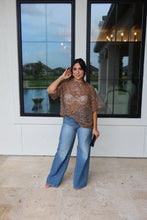 Load image into Gallery viewer, RENA SEQUIN MESH TOP | LATTE
