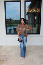 Load image into Gallery viewer, RENA SEQUIN MESH TOP | LATTE