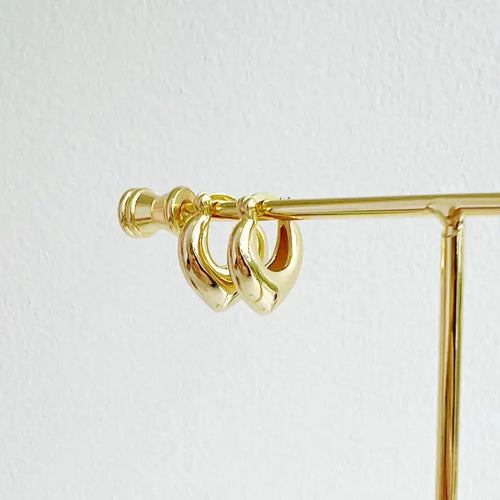 HEART THROB HOOP EARRINGS | GOLD FILLED