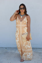 Load image into Gallery viewer, BRISTAL BOHO CHIC MAXI DRESS | BEIGE &amp; CAMEL
