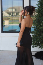 Load image into Gallery viewer, COCO STRAPLESS CONTRAST MESH MAXI DRESS