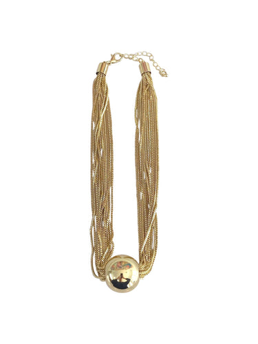 MONTEL BALL NECKLACE | GOLD