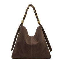 Load image into Gallery viewer, VENUS RECYCLED VEGAN SUEDE TOTE | ESPRESSO