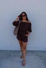 Load image into Gallery viewer, BREANNA LONG SLEEVE ROMPER | UMBER