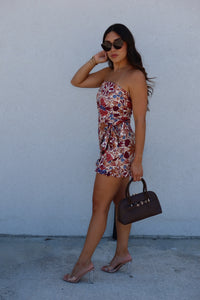 CLARA FLORAL ROMPER | CREAM & WINE