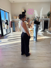 Load image into Gallery viewer, LARK FLEX FLOW FRONT WIDE LEG PANTS | BLACK