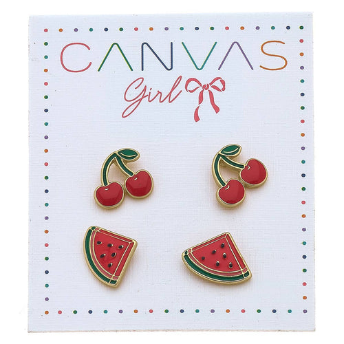 FRUITY CHERRIES & WATERMELON EARRINGS