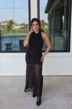 Load image into Gallery viewer, WHISKEY LACE HIGH NECK MAXI DRESS