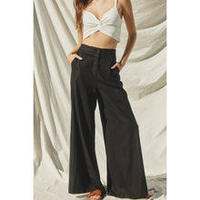 Load image into Gallery viewer, ADELINE LINEN BLEND WIDE LEG PANTS | IVORY