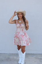 Load image into Gallery viewer, CAMELLIA BLOOM CORSET MINI DRESS