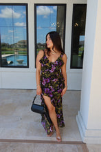 Load image into Gallery viewer, MIDNIGHT VIOLET ASYMMETRICAL RUFFLED DRESS
