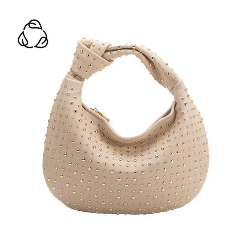 BRIGITTE LARGE STUDDED SHOULDER BAG | BONE