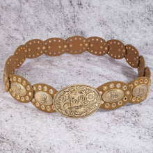 Load image into Gallery viewer, TEXAS WESTERN CONCHO BUCKLE BELT