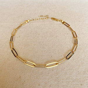 CLASSIC PAPERCLIP CHAIN ANKLET | GOLD FILLED