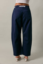 Load image into Gallery viewer, AMELIA HIGH-RISE BARREL PANTS | NAVY