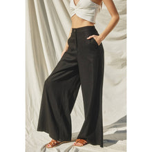 Load image into Gallery viewer, ADELINE LINEN BLEND WIDE LEG PANTS | IVORY