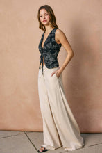 Load image into Gallery viewer, ADELINE LINEN BLEND WIDE LEG PANTS | IVORY