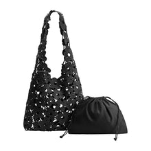 Load image into Gallery viewer, ASTER FLORAL SHOULDER BAG | BLACK