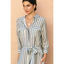 Load image into Gallery viewer, MIRA STRIPED MAXI SHIRT DRESS | CHAMBRAY