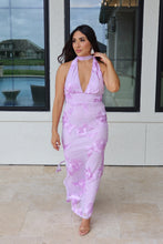 Load image into Gallery viewer, WILLOW FLORAL HALTER MAXI DRESS | LAVENDER