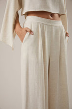 Load image into Gallery viewer, ELENA LINEN BLEND WIDE LEG PANT SET | NATURAL