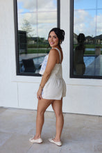 Load image into Gallery viewer, SICILY FLORALS EMBROIDED SHORT SET | BLUE &amp; BEIGE