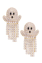 Load image into Gallery viewer, GHOST PAVE FRINGE EARRINGS