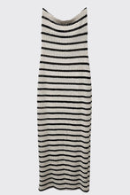 Load image into Gallery viewer, SOPHIE STRIPED KNIT MAXI DRESS | BLACK &amp; IVORY