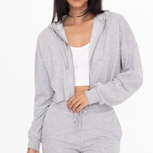 Load image into Gallery viewer, FRENCH TERRY CROPPED HOODIE &amp; SWEATPANT SET