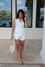 Load image into Gallery viewer, OPAL SURPLICE WAIST TIE TOP &amp; SHORT SET | WHITE