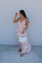 Load image into Gallery viewer, PAIGE FLORAL LINEN OPEN BACK MAXI DRESS