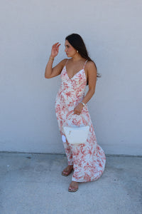 PAIGE FLORAL LINEN OPEN BACK MAXI DRESS