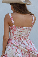 Load image into Gallery viewer, CAMELLIA BLOOM CORSET MINI DRESS