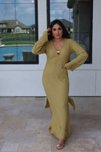 Load image into Gallery viewer, JADE ESCAPES BELL SLEEVE MAXI DRESS | OLIVE