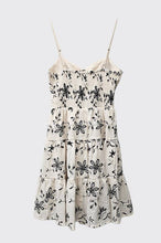 Load image into Gallery viewer, SASHA EMBROIDERY CUT OUT MINI DRESS | IVORY &amp; BLACK