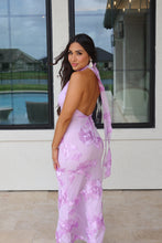 Load image into Gallery viewer, WILLOW FLORAL HALTER MAXI DRESS | LAVENDER