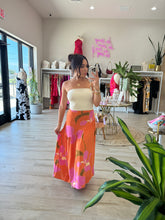 Load image into Gallery viewer, SOLEIL MIDI TIERED SKIRT | APRICOT &amp; PINK