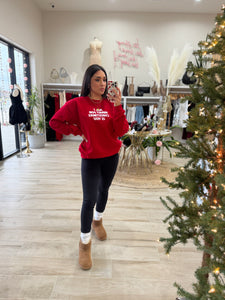 ALL I WANT FOR CHRISTMAS SWEATSHIRT | RED & WHITE