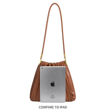Load image into Gallery viewer, CARRIE PLEATED SHOULDER BAG | SADDLE