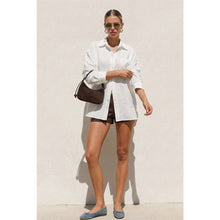 Load image into Gallery viewer, MIA OVERSIZED BUTTON UP TOP | WHITE