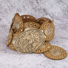Load image into Gallery viewer, TEXAS WESTERN CONCHO BUCKLE BELT