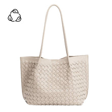 Load image into Gallery viewer, VICTORIA RECYCLED VEGAN TOTE BAG | BONE